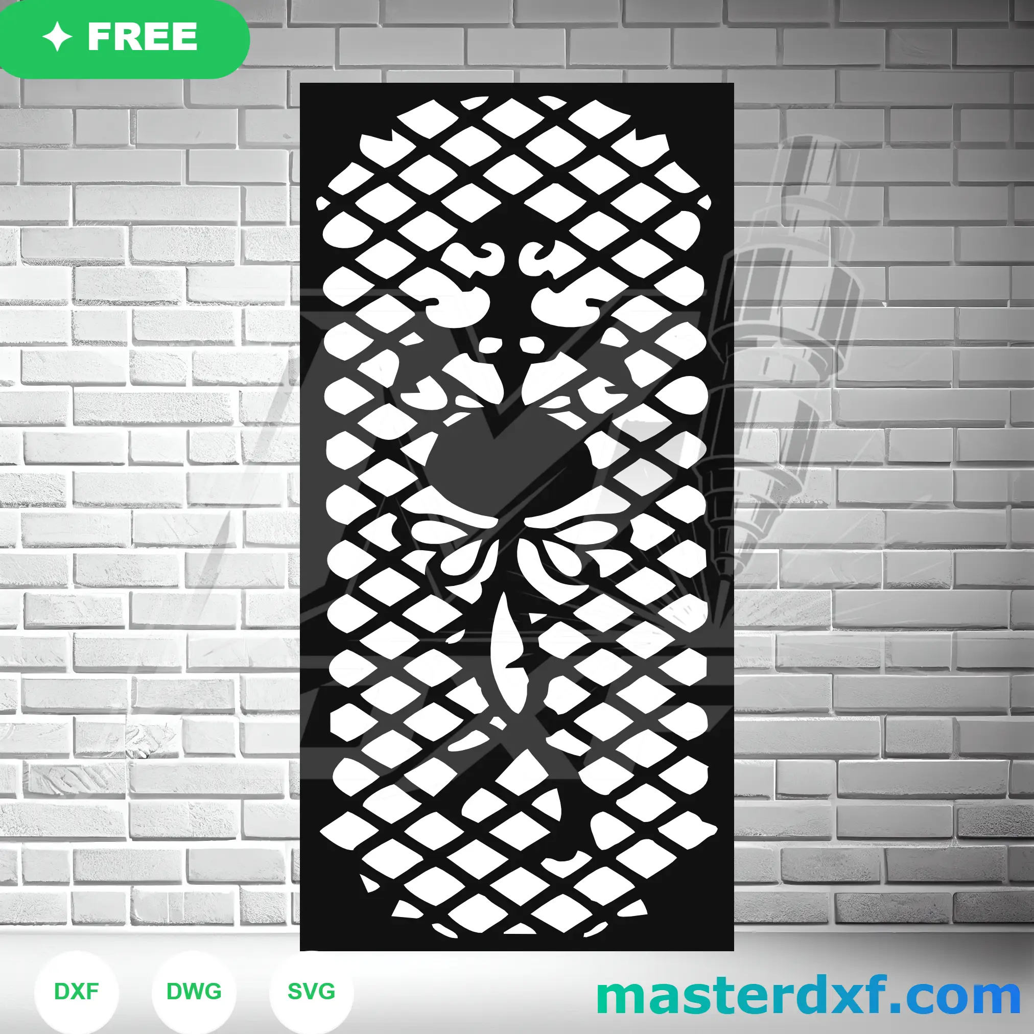 Diamond Mesh Butterfly DXF Panel for Layered Silhouette Screens DXF File